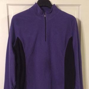 Champion fleece pullover, Size XL, purple & black